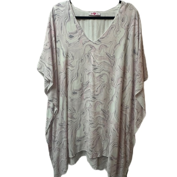 Buddy Love Pina Colada‎ Watercolor Swirl Caftan Dress Size M/L - Picture 11 of 16